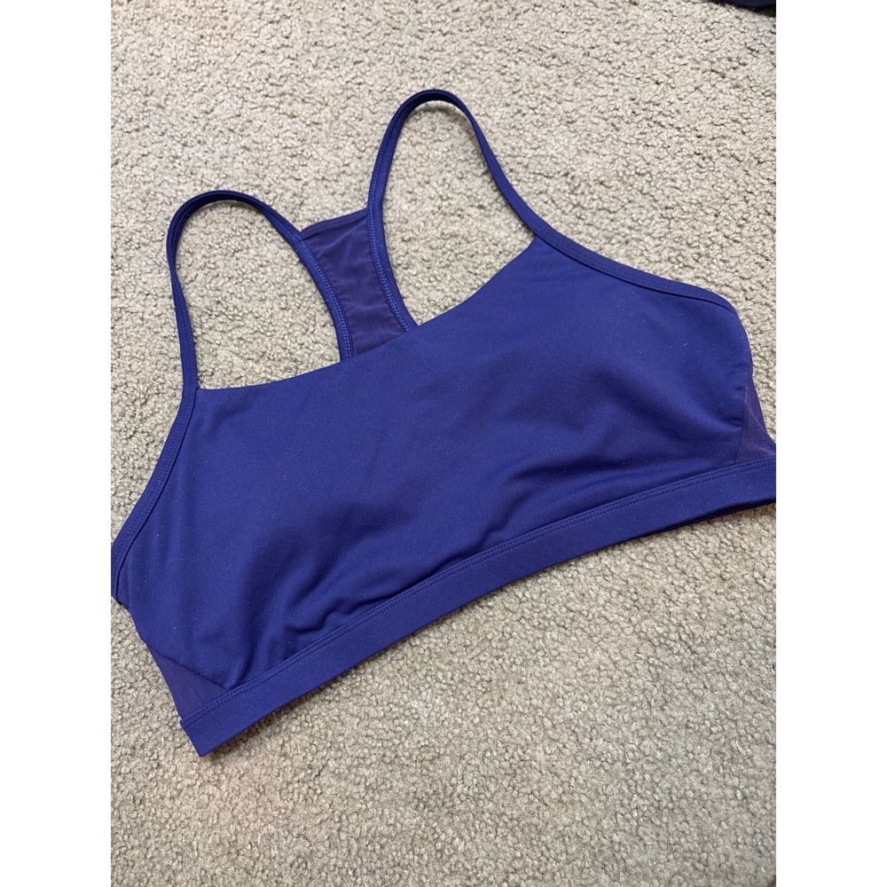 Fabletics Purple Racerback Mesh Panel Sports Bra Womens Small Activewear